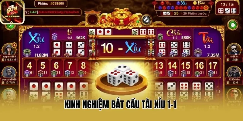 Kinh nghiệm bắt cầu tài xỉu 1-1 