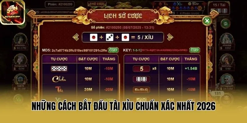 Những cách bắt đầu tài xỉu chuẩn xác nhất 2026